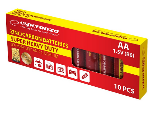 Pack 10x Pilhas AA/R6 1,5V - ESPERANZA