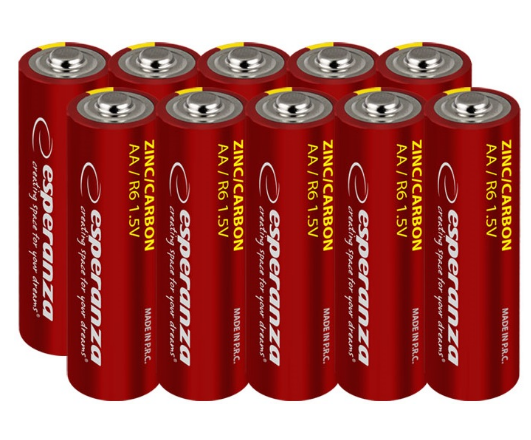 Pack 10x Pilhas Blister AA/R6 1,5V - ESPERANZA