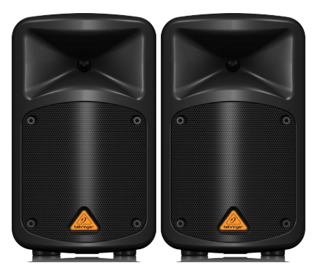 Pack 2x Colunas Amplificadas 2 x 8" 500W (EPS500MP3) - Behringer