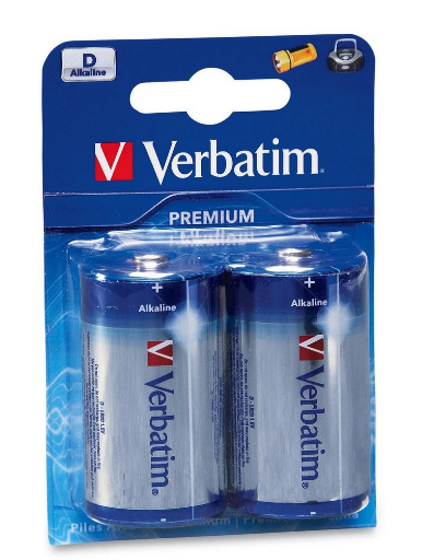 Pack 2x Pilhas Alcalinas LR20 1,5V - VERBATIM