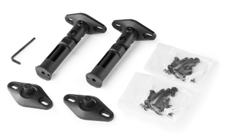 Pack 2x Suportes de Parede Preto p/ Colunas (HTS20) - AUDIZIO