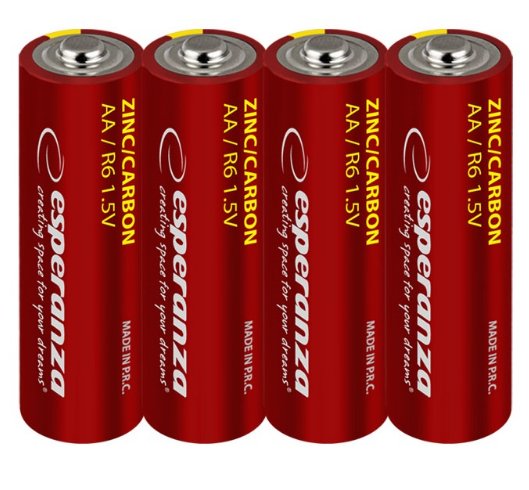 Pack 4 Pilhas AA/R6 1,5V - ESPERANZA