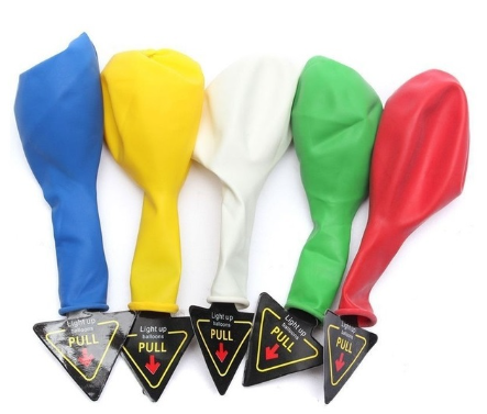 Pack 5 Balões Coloridos c/ Lampadas LED