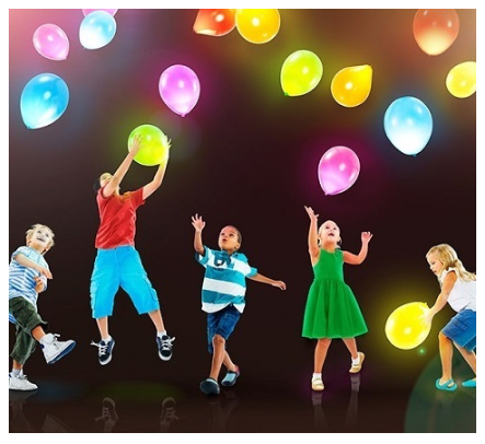 Pack 5 Balões Coloridos c/ Lampadas LED