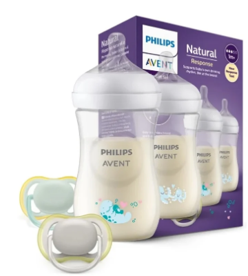 Pack Natural Response Nascimento (2 Biberões + 2 Chupetas) Ultra Air 260ml - PHILIPS AVENT
