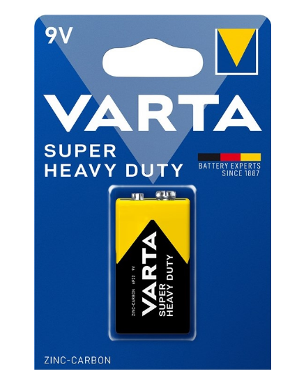 Pilha 9V 6F22 / 6LR61 (2022) - VARTA SUPERLIFE