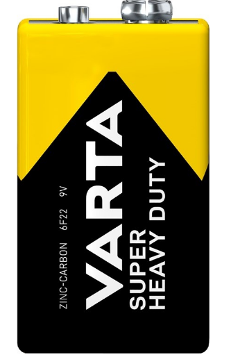 Pilha 9V 6F22 / 6LR61 (2022) - VARTA SUPERLIFE