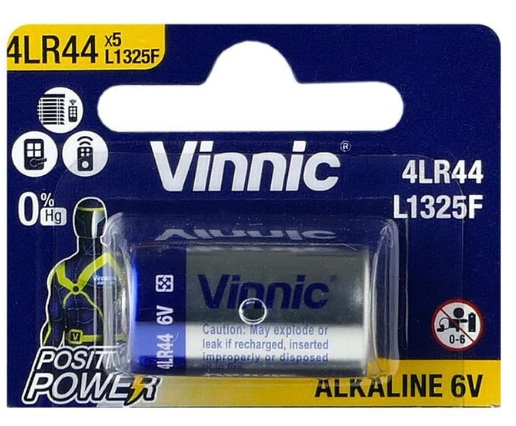 Pilha Alcalina 6V (4LR44, 4AG13, L1325, 476A, ...) - VINNIC