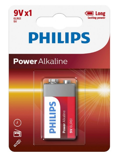 Pilha Alcalina 9V 6LR61 - PHILIPS