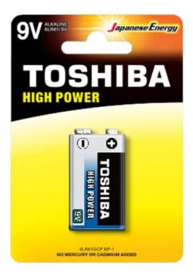 Pilha Alcalina 9V 6LR61 - TOSHIBA