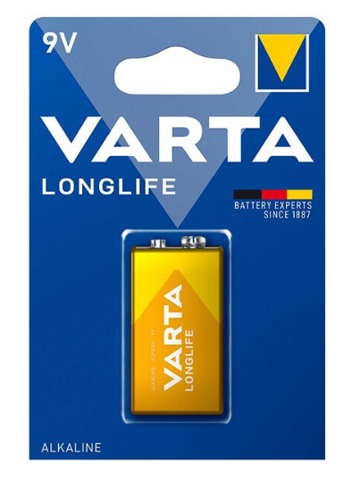 Pilha Alcalina LongLife 9V 6LR61 - VARTA