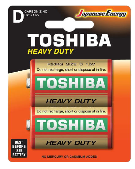 Pilha R20 Zinco 1.5V - TOSHIBA