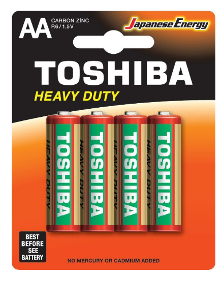 Pilha R6 Zinco AA 1.5V - TOSHIBA