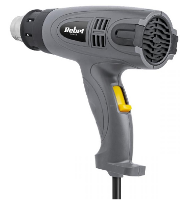 Pistola de Calor/Ar Quente 2000W + Acessórios - REBEL