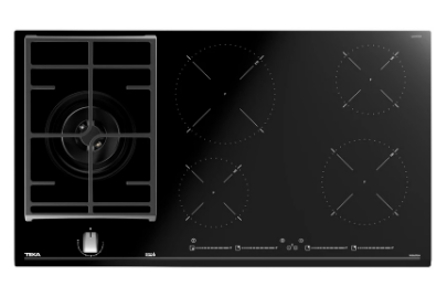 Placa Mista 90cm 5 Zonas 7200W JZC 95314 ABN (Preto) - TEKA