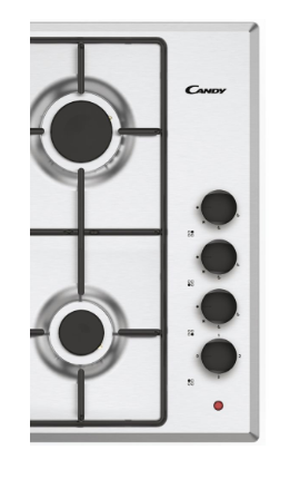 Placa Mista (1x Indução + 3x Gás) Idea CMGH31X/1 4 Zonas (Inox) - CANDY