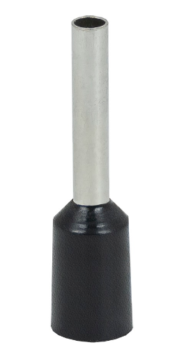 Ponteira Isolada p/ Fio 1,5mm/AWG16 Preto