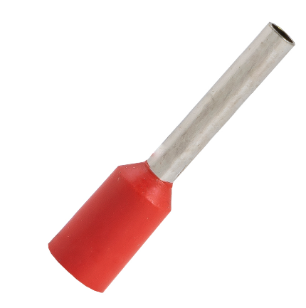 Ponteira Isolada p/ Fio 1mm/AWG18 Vermelho