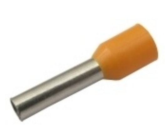 Ponteira Isolada p/ Fio 4mm/AWG14 Amarelo