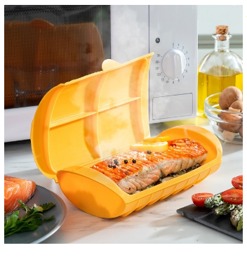 Recepiente de Silicone para Cozinhar a Vapor c/ Receitas Cooksty - INNOVAGOODS