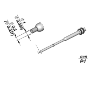 Resistência Ø0,8mm p/ Estação de Ar Quente JNASE-2A - JBC