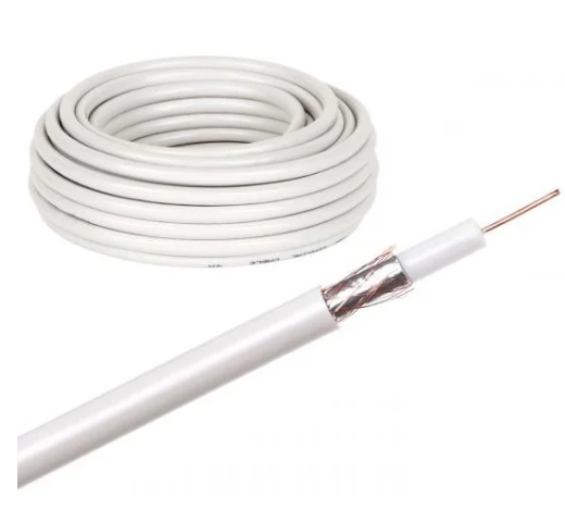Rolo Cabo Coaxial RG6 Branco (25 mts) - DAXIS