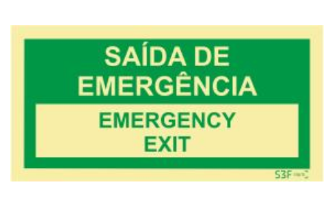 Saída de Emergência - Fotoluminescente (200mmx100mm)