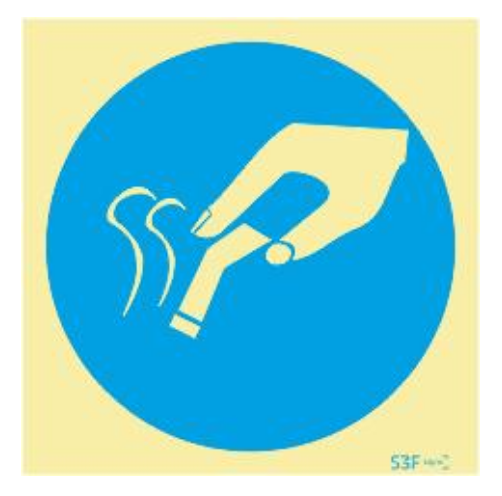 Sinais de Obrigação - Vinil 150x150mm