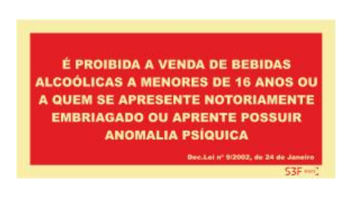 Sinais de Proibição - Vinil 200x100mm