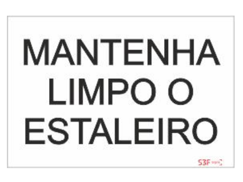 Sinal de Estaleiro - Vinil 400x300mm