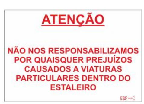 Sinal de Estaleiro - Vinil 400x300mm