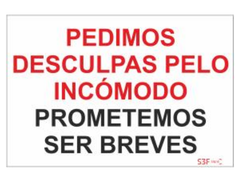 Sinal de Estaleiro - Vinil 400x300mm