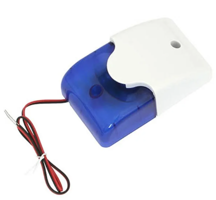 Sirene com Strobe LED Azul (109dB)