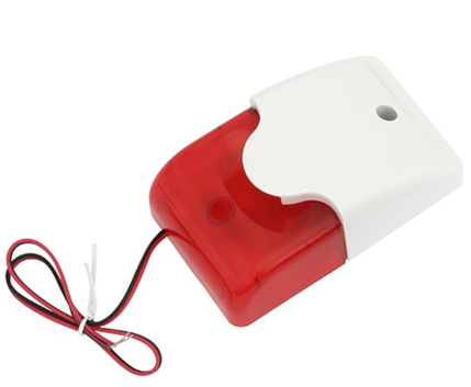 Sirene com Strobe LED Vermelho (109dB)