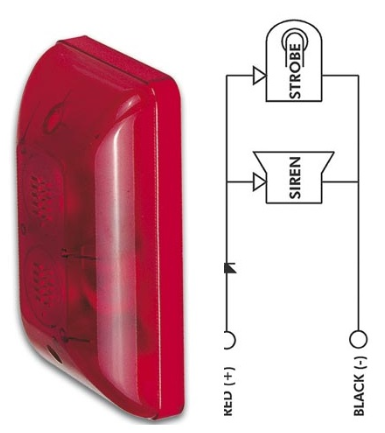 Sirene e Estroboscópio Vermelho (105dB) - VELLEMAN