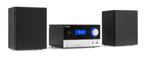 Sistema Hi-Fi Arles 50W Bluetooh/CD/DAB+/FM/USB (Preto/Prateado) - AUDIZIO