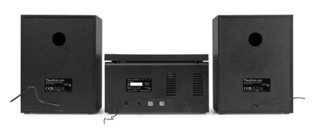 Sistema Hi-Fi Arles 50W Bluetooh/CD/DAB+/FM/USB (Preto/Prateado) - AUDIZIO