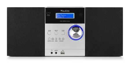 Sistema Hi-Fi Metz 30W Bluetooh/CD/DAB+/FM/USB (Alumínio) - AUDIZIO