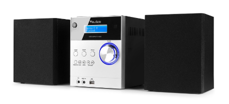 Sistema Hi-Fi Metz 30W Bluetooh/CD/DAB+/FM/USB (Alumínio) - AUDIZIO