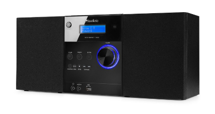 Sistema Hi-Fi Metz 30W Bluetooh/CD/DAB+/FM/USB (Preto) - AUDIZIO