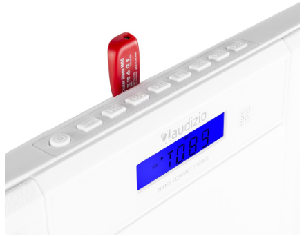 Sistema Hi-Fi Stereo Nimes 50W Bluetooh/CD/FM/USB (Branco) - AUDIZIO