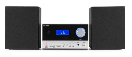 Sistema Hi-Fi Toulon 50W Bluetooh/CD/FM/USB (Preto/Prateado) - AUDIZIO