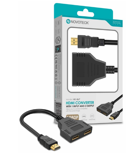 Spliter HDMI Macho -> 2x HDMI Fêmea - NOVOTECK