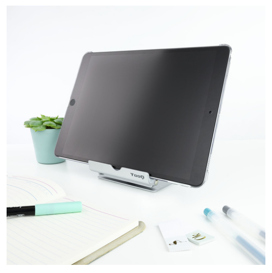 Suporte de Mesa p/ Smartphone (Prateado) - TooQ