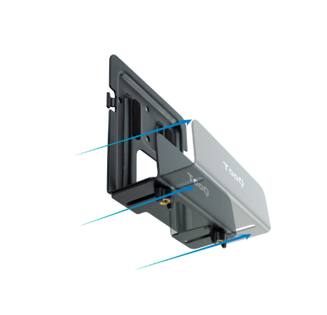 Suporte de Parede Universal p/ Mini PC / Router (Preto) - TOOQ