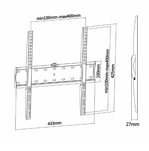 Suporte p/ LCD 32-55" (até 40Kg) - AISENS