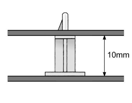 Suporte p/ PCB Ø3mm (A=10mm, B=18x18mm) - VELLEMAN