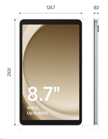 Tablet Galaxy Tab A9 8.7" 4GB/64GB 4G LTE (Graphite) - SAMSUNG