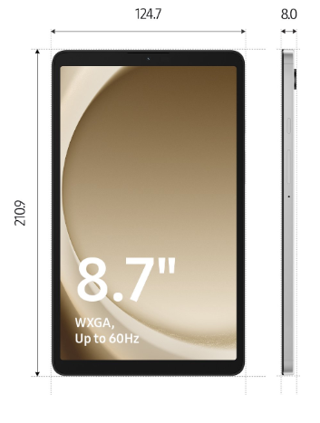 Tablet Galaxy Tab A9 8.7" 8GB/128GB Wi-Fi (Prateado) - SAMSUNG