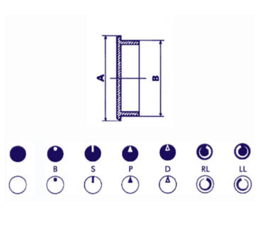 Tampa Cinza/Linha Branca Ø21mm de Botão p/ Potenciometros - VELLEMAN